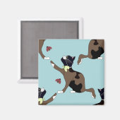 Aimant Chat avec un arc attrape une coccinelle. (Recto/Verso)