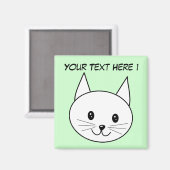 Aimant Chat blanc (Recto/Verso)