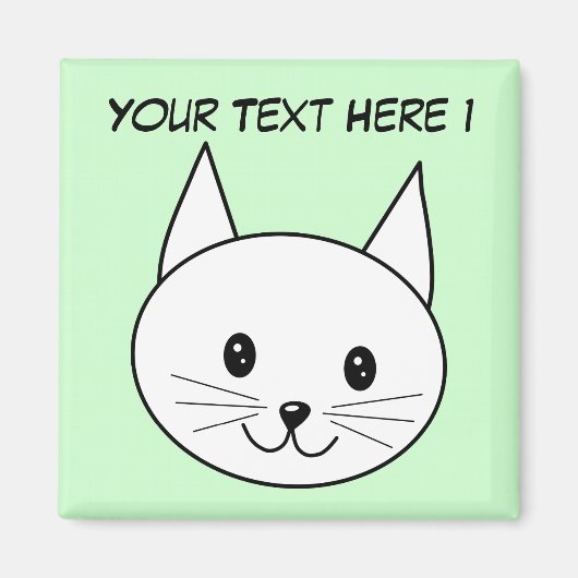 Aimant Chat blanc (Devant)
