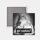 Aimant Chat Boire Du Lait De Jug (Recto/Verso)