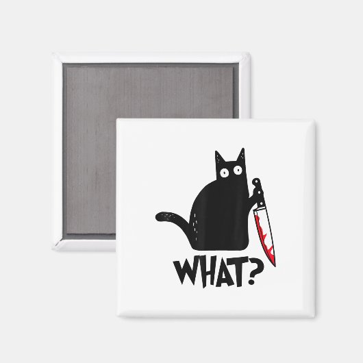 Aimant Chat Ce Chat Noir Amusant Chat Meurtrier Avec Cout (Recto/Verso)