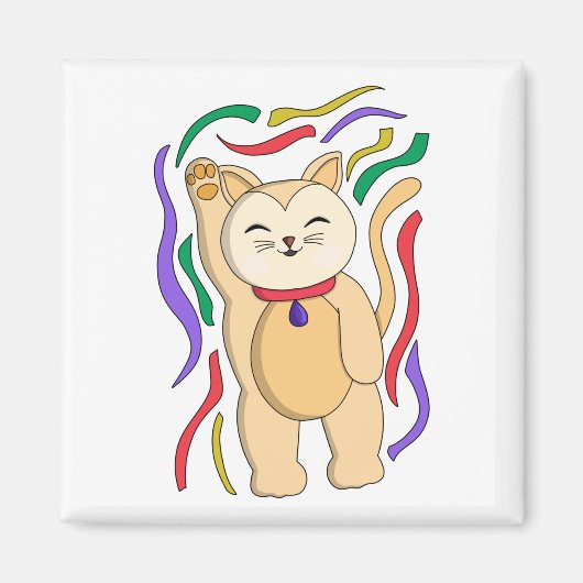 Aimant Chat chanceux (Devant)