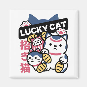 Aimant Chat Chanceux Maneki Neko – Chat de Fortune Japona