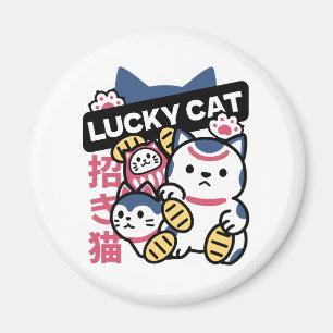 Aimant Chat Chanceux Maneki Neko – Chat de Fortune Japona