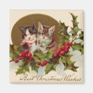 Aimant Chat Chaton Holly Winterberry