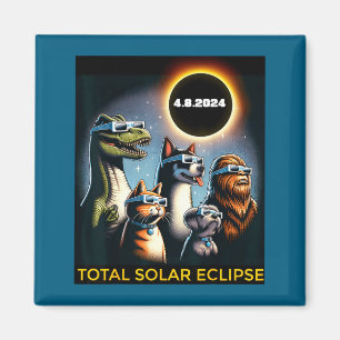 Aimant Chat Chien Bigfoot Éclipse Gles Éclipse Solaire To