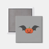 Aimant Chat Citrouille d'Halloween (Recto/Verso)