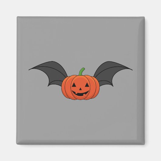 Aimant Chat Citrouille d'Halloween (Devant)