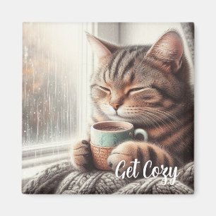 Aimant Chat Confortable