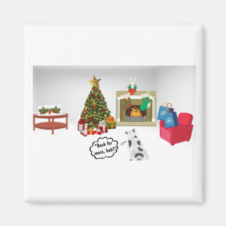 Aimant Chat contre arbre