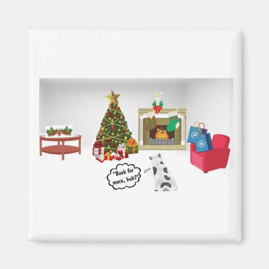 Aimant Chat contre arbre (Devant)