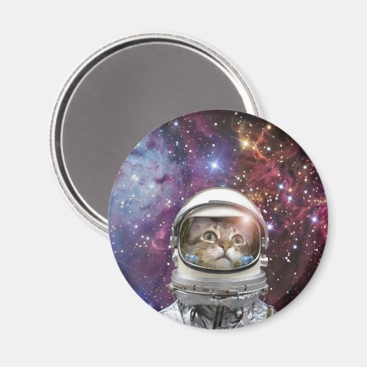 Aimant Chat Cosmonaut (Recto/Verso)