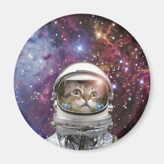 Aimant Chat Cosmonaut (Devant)