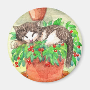 Aimant Chat couché