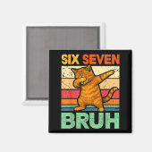 Aimant Chat Dabbing Bruh 67 Mème 6 7 Six Sept (Recto/Verso)