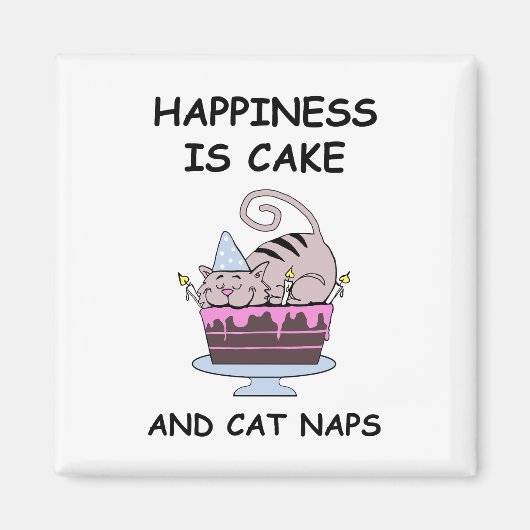 Aimant Chat d'Anniversaire (Devant)