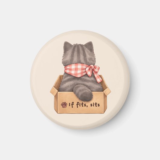 Aimant Chat dans la boîte (Devant)