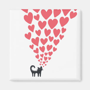 Aimant Chat dans l'amour