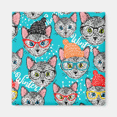 Aimant Chat dans le casquette (Devant)