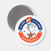 Aimant Chat dans le Casquette du Président (Recto/Verso)