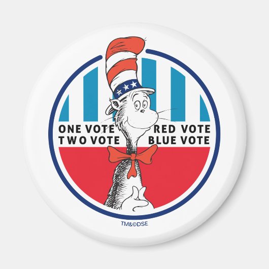 Aimant Chat dans le Casquette | Un vote, deux votes (Devant)