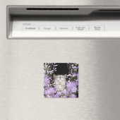 Aimant Chat dans les fleurs (In Situ (Lave-vaisselle))