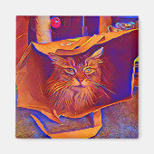 Aimant Chat Dans Un Sac (Devant)