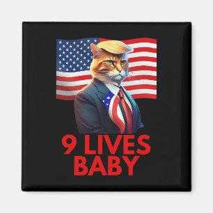 Aimant Chat dans une suite avec la chevelure de Trump Dra