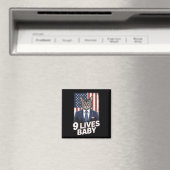 Aimant Chat dans une suite avec la coiffure Trump Drapeau (In Situ (Lave-vaisselle))