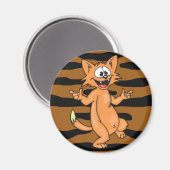 Aimant Chat de dessin animé (Recto/Verso)