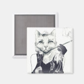 Aimant Chat de glamour (Recto/Verso)