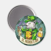 Aimant Chat de la Saint Patrick (Recto/Verso)