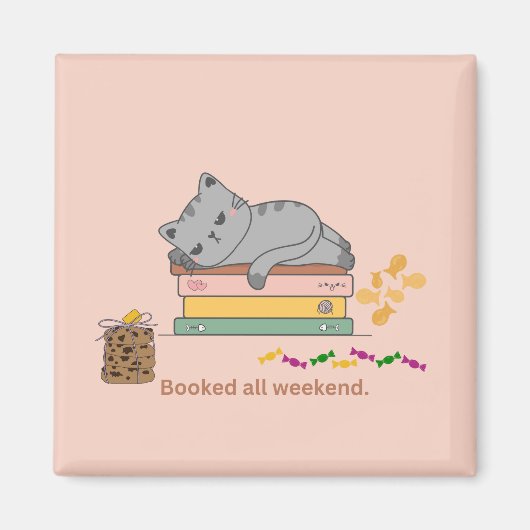 Aimant Chat de livre (Devant)