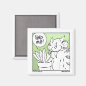 Aimant Chat de mangeur plante (Recto/Verso)