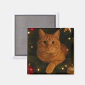 Aimant Chat de Noël (Recto/Verso)