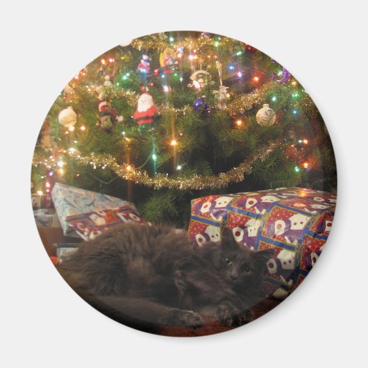 Aimant Chat de Noël (Devant)