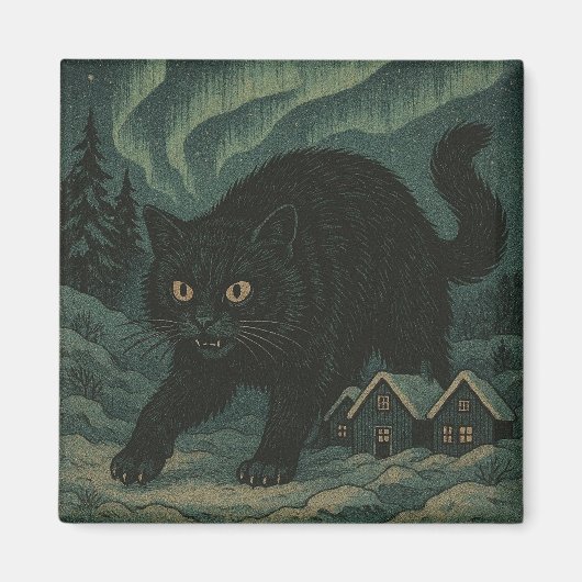 Aimant Chat de Noël islandais Yule  (Devant)