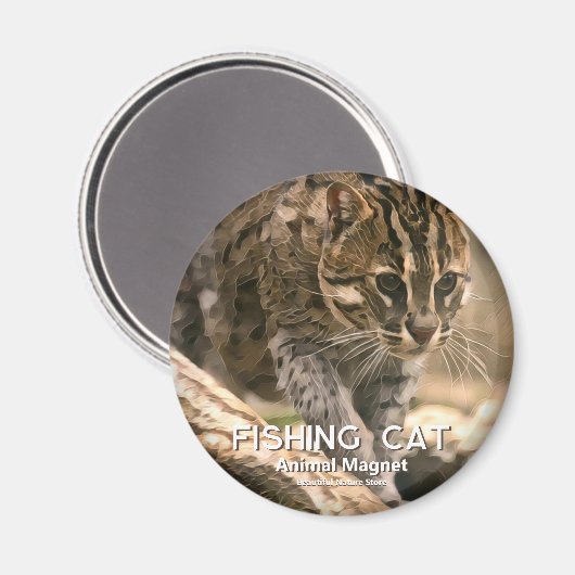 Aimant Chat de pêche (Recto/Verso)