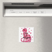 Aimant Chat de Rose (In Situ (Lave-vaisselle))