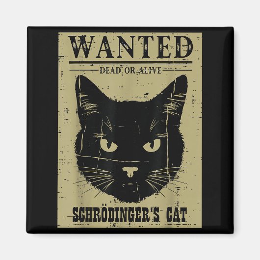 Aimant Chat de Schrödinger recherché Drôle de science Phy (Devant)