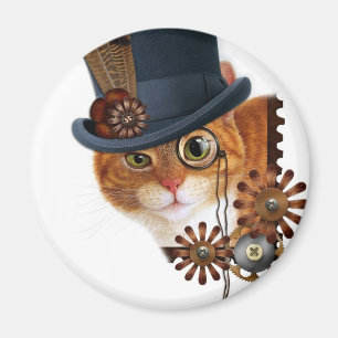 Aimant Chat de Steampunk