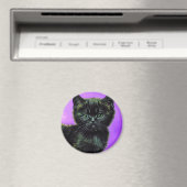 Aimant Chat de style Van Gogh (In Situ (Lave-vaisselle))