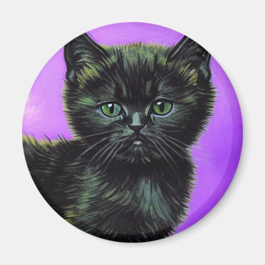 Aimant Chat de style Van Gogh (Devant)
