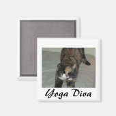 Aimant Chat de Yoga (Recto/Verso)