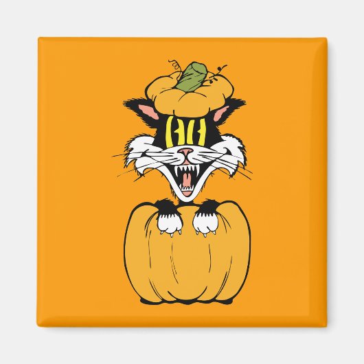 Aimant Chat d'Halloween (Devant)