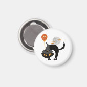 Aimant Chat d'Halloween éffrayant (Recto/Verso)