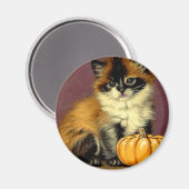 Aimant Chat d'Halloween Ragdoll vintage (Recto/Verso)