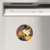 Aimant Chat d'Halloween Ragdoll vintage (In Situ (Lave-vaisselle))