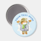 Aimant Chat d'hiver (Recto/Verso)