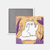 Aimant Chat donnant le doigt (Recto/Verso)
